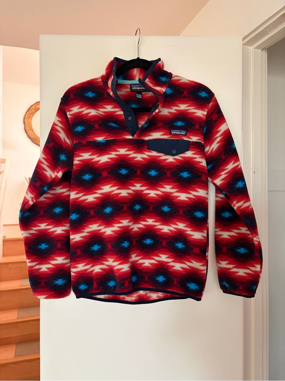 Patagonia Synchilla Fleece Pullover - Red, Blue, White